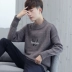 Thu đông 2018 mới áo len dệt kim nam áo len nam thanh niên mặc giản dị áo len thủy triều áo nam Kéo qua
