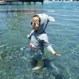 Детский милый купальник для мальчиков, детская быстросохнущая акула, Южная Корея, длинный рукав, защита от солнца