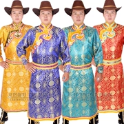 Mông cổ quần áo nam Mông Cổ gown thiểu số trang phục áo nam Mông Cổ trang phục múa trang phục cưới