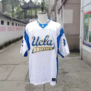 NCAA UCLA lưới thoáng khí và nhanh khô thêu áo sơ mi bóng bầu dục tay ngắn Áo phông G - bóng bầu dục