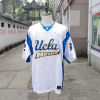 NCAA UCLA lưới thoáng khí và nhanh khô thêu áo sơ mi bóng bầu dục tay ngắn Áo phông G - bóng bầu dục găng tay bóng bầu dục