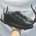 Giày lười một chân màu rắn xu hướng giày đế thấp hoang dã Đàn ông Hàn Quốc đặt chân tinh thần Giày trẻ nam giày thể thao chính hãng Giày thấp