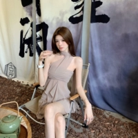 Spot Momolancy Coco's Кьетная ореха чай Niles River Girls Fluttering Top/Dres