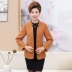 Phụ nữ trung niên 40-50 tuổi bộ đồ nhỏ mùa thu thời trang áo len ngắn phần mỏng 2018 xuân mới - Phụ nữ cao cấp Phụ nữ cao cấp