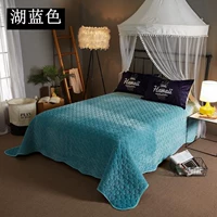 Mùa thu hoang dã pha lê nhung trải giường một mảnh nhung một bên bông quilting lớn 炕 chăn hai mặt ba mảnh đặt cao cấp châu Âu ga giường thun lạnh