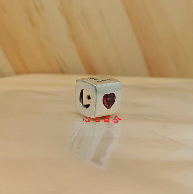 2093love dice bead 925 Silver zircon  wish Silver Bead Twining love roll Of heart love infinite Symbol