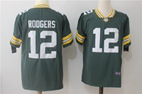 Quần áo bóng bầu dục người hâm mộ huyền thoại ưu tú phiên bản ngắn tay kích thước lớn thêu đóng gói Packers12 # Rodgers áo thun chơi bóng bầu dục