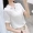 Áo sơ mi nữ tay lửng 2019 mới tay ngắn mùa hè Han Fan áo sơ mi hoang dã chuyên nghiệp áo sơ mi trắng