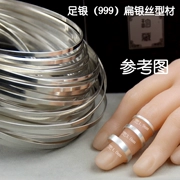 S999 bạc nguyên chất với bạc inlay cạnh DIY DIY trang sức làm bằng chất liệu nhẫn trống vòng đeo tay vòng tay bạc - Vòng đeo tay Cuff