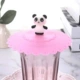 Розовая крышка+эльфы панды