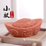 B1575diy Fortune Gold Ingot Handmade Nước hoa xà phòng Mềm Silicone Silicone Khuôn Khuôn Sôcôla Fondant Pudding Nhựa khuôn bánh trung thu 50g