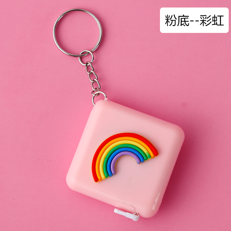 Foundation Rainbowruler Small tape measure Mini With you portable 1.5 Mipi ruler lovely Measure waist circumference bust Three circumference Soft ruler clothes ruler
