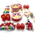 Miễn phí vận chuyển phim hoạt hình bằng gỗ hoa tambourine bộ gõ rattle maracas phách rattle bộ gõ trẻ sơ sinh và đồ chơi trẻ em Đồ chơi bằng gỗ