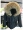 Chống mùa đặc biệt 2018 mùa đông Hàn Quốc phiên bản của trùm đầu nhỏ cổ áo lông thú lớn xuống áo khoác eo màu đen ngắn áo khoác nữ