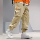 Quần yếm nam xu hướng hip-hop hàng hóa quốc gia mùa thu lỏng lẻo nhiều túi trong thương hiệu quần ống chân - Crop Jeans