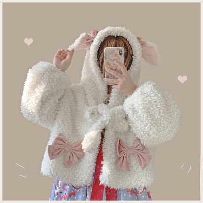 taobao agent Genuine warm cute velvet jacket, Lolita style