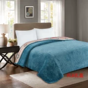 Một mảnh giường flannel bao gồm thêu vải chắp vá chăn điều hòa không khí chăn là đôi bên bông vận chuyển bên nhung - Trải giường