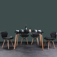 120 см. Черный квадратный стол + 4 черных стулья