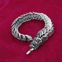 Этнический серебряный браслет, оригинальный ретро аксессуар ручной работы, этнический стиль