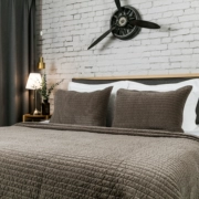 Elegant Life Cotton nhung hạt gạo Mỹ giặt giũ bằng chăn trải giường đơn - Trải giường