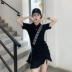Châu Âu trạm 2019 phụ nữ mới của nhỏ tươi siêu cent minimalism retro cục Sen ngọt váy Bellflower - Váy eo cao 	váy hack eo Váy eo cao