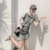 Châu Âu trạm 2019 phụ nữ mới của nhỏ tươi siêu cent minimalism retro cục Sen ngọt váy Bellflower - Váy eo cao đầm xếp ly eo Váy eo cao