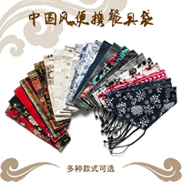 Trung quốc tươi tay dệt kim dòng bộ đồ ăn túi lưu trữ túi vải túi phong cách Nhật Bản xách tay bộ đồ ăn túi đũa set đĩa nhựa