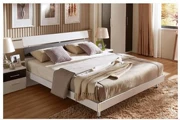 Bộ hoàn chỉnh 1,5 giường nệm đôi 456 bộ bàn đầu giường nội thất phòng ngủ đặt tủ quần áo