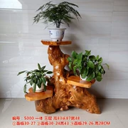 Rễ khắc tự nhiên khung gỗ rắn phòng khách bonsai cơ sở bể cá khung nhiều lớp cây nghệ thuật ban công trang trí sinh thái - Các món ăn khao khát gốc