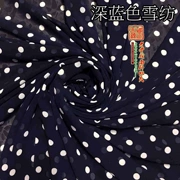 Nhật Bản nhập khẩu màu xanh shuiyu Polka Dot dot voan vải treo dọc mềm chống crepe váy áo vải mạnh - Vải vải tự làm