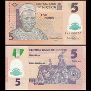 [Châu Phi] New Nigeria 5 Naira tiền giấy nhựa Tiền giấy nước ngoài Đồng tiền nước ngoài Ngoại tệ