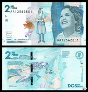 [Americas] thương hiệu mới UNC Colombia 2000 peso 2015 phiên bản tiền giấy tiền nước ngoài