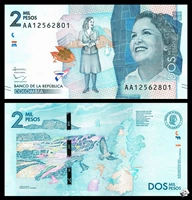 [Americas] thương hiệu mới UNC Colombia 2000 peso 2015 phiên bản tiền giấy tiền nước ngoài đồng tiền cổ