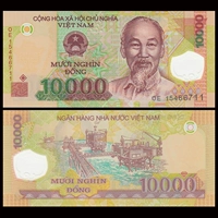 [Asia] Mới UNC Việt Nam 10000 Lá chắn 10.000 Tiền giấy Nhựa Năm Ngẫu nhiên Ngoại tệ Coin dong xu co
