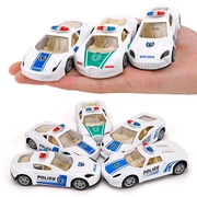 Palm Zhongbao Đồ chơi trẻ em 1:64 hợp kim kéo lại mô hình xe cảnh sát nhỏ bằng kim loại có thể được sử dụng với bãi đậu xe - Khác