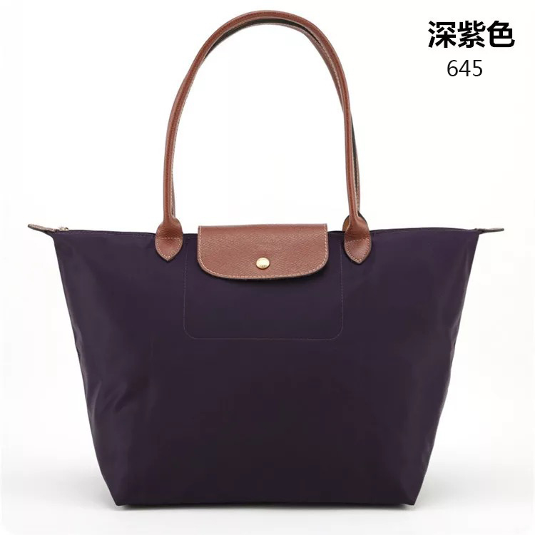 Dark Purple [Medium]summer commute France classic Dumplings female nylon Tote Bag portable The single shoulder bag package female high-capacity Longxiang bag