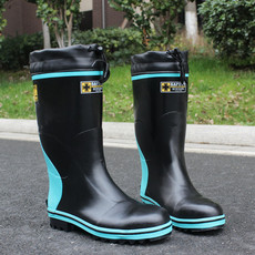 Резиновые сапоги 男款高筒钢头防砸安全雨鞋橡胶劳保防滑耐磨雨靴春夏时尚透气水鞋