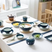 Hiện đại bà nội trợ phong cách Nhật Bản Molan 2 người 6 người 8 người đặt bộ đồ ăn gốm món ăn gia đình món ăn bát gạo mì ăn liền