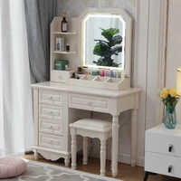 Современный и минималистичный туалетный столик для спальни, система хранения, зеркало с подсветкой, комплект, популярно в интернете, коллекция 2021
