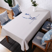 Nordic bông và lanh khăn trải bàn châu Âu bàn cà phê vải khăn trải bàn nhỏ hình chữ nhật vải tươi vòng bảng khăn trải bàn Bucharest phần dày - Khăn trải bàn