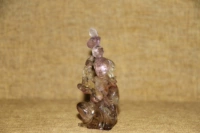 Антиквариат и антикварный, старая порошковая кристаллическая кристаллическая леди цветочная корзина фигура резной украшения обратная статуя кристаллической статуи
