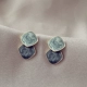 Синие серьги, серебро 925 пробы