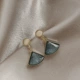 Серьги, кошачий глаз, серебро 925 пробы