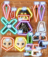 GSC Sword God Realm Sao Tonggu и Ren Kirito Clatform аксессуары разделены на трупы