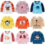 Quần áo trẻ em trẻ em mùa xuân và mùa thu áo thun dài tay cho bé 3-5-8 tuổi cotton bé gái 2019 mới thủy triều bán buôn trẻ em - Áo thun