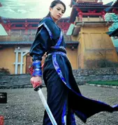 Người đàn ông trẻ tuổi đẹp trai quốc gia Hán Trung Quốc Hanfu Qing triều đại võ thuật trang phục kịch tay áo vệ sĩ rộng tay - Trang phục dân tộc