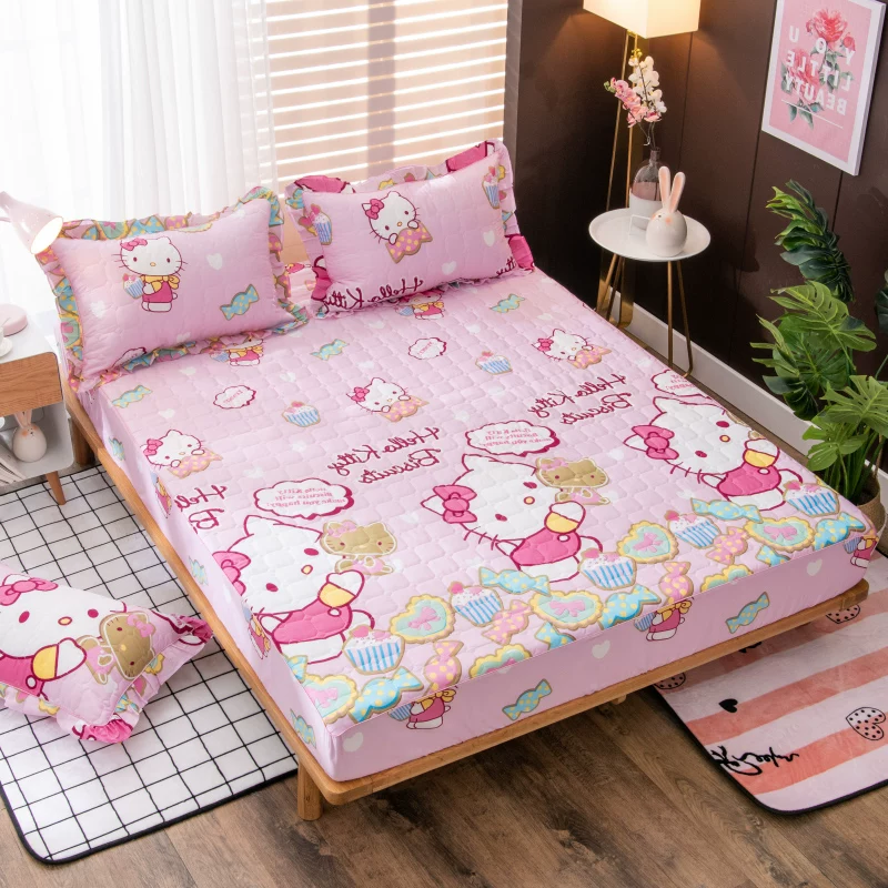 Hello kitty, cotton quilted sheet, increased thickness