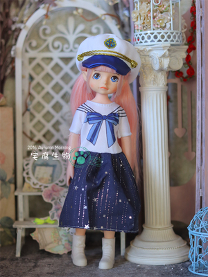 taobao agent Navy Wind Bow Beauty Soldier Skirt 1/6bjd Ms OB27 Xinyi ST Xiaobu FR Supermodel Wild Skirt