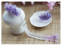 Handmade Original Wisteria Hanfu Mũ cổ Hội trang trí phụ kiện tóc cổ Tua Bước lắc Lắc kẹp tóc cổ - Phụ kiện tóc kẹp càng cua hàn quốc