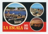 Прекрасные пейзажи испанской открытки Brava Coast La Escala написаны на задней части красивых пейзажей